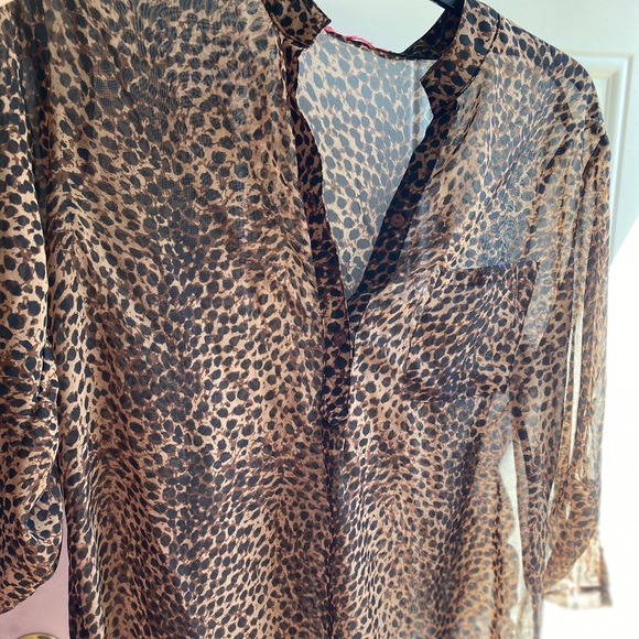 Cheetah top sz 1x - Picture 4 of 5